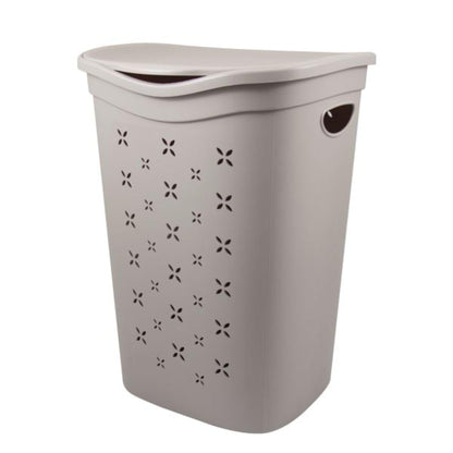 Portabiancheria Grigio 55L - Cesto Bucato Plastica Resistente con Manici - FercasaShop®