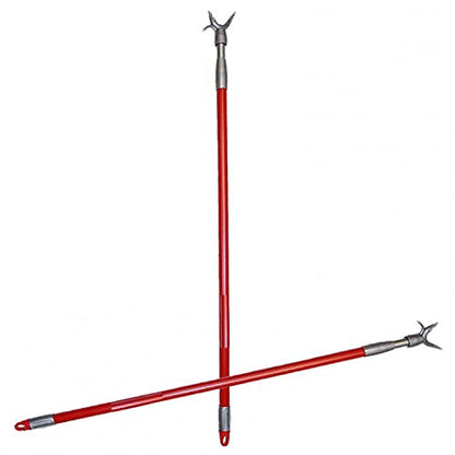 Asta Armadio Guardaroba in Metallo, Telescopica fino a 150 cm,regolabile con blocco interno, Asta Appendiabiti, Manico Prendiabiti con gancio a Uncino