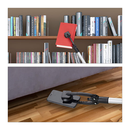 Pinza Raccogli Oggetti, Braccio Prensile, Aiuto Mobilità Anziani e Disabili, Alluminio, 88 cm, Argento/Nero