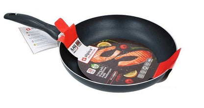 SET 4 PZ. PADELLE ANTIADERENTI CON COPERCHIO UNIVERSALE IN VETRO E SILICONE DIAM. 24/26/28 CM.