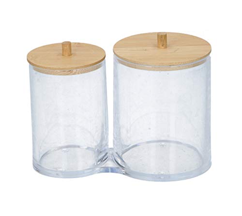 Wattenstaafjes en wadding houder Bamboe 2 pieces