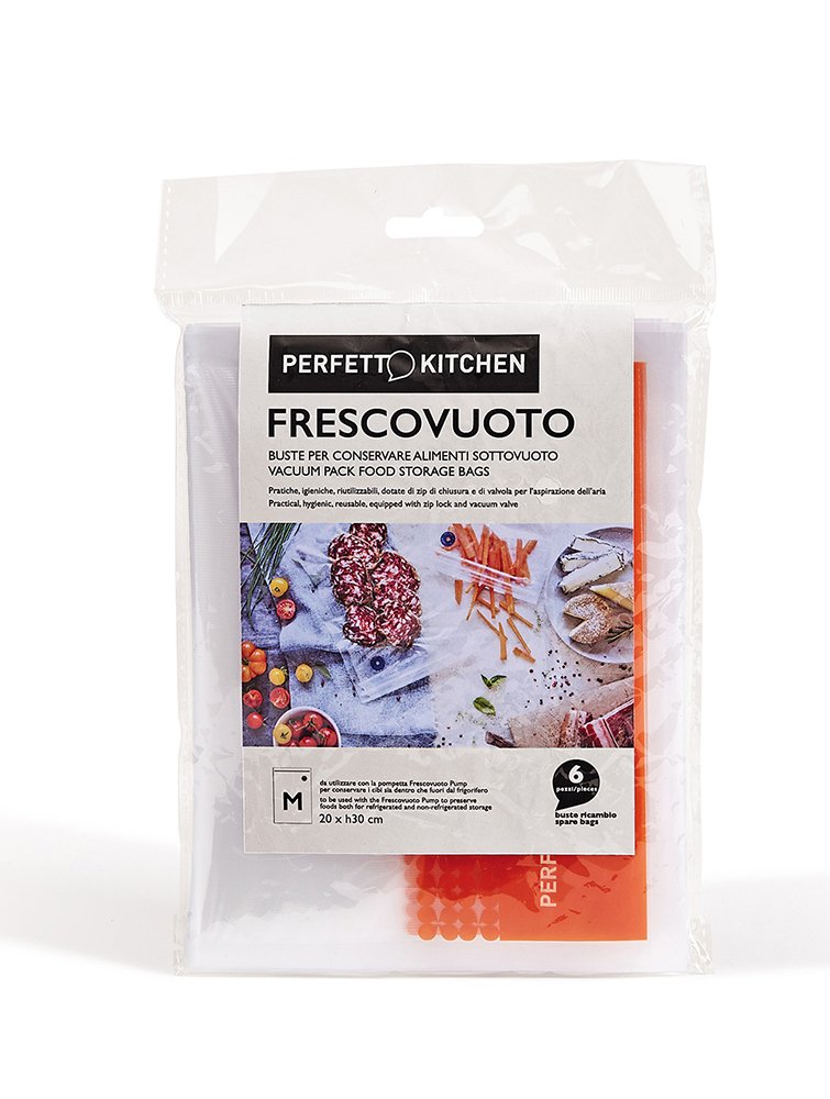 Perfetto Kitchen - 29003 - Busta Sottovuoto Frigo - Frescovuoto - Cm 20x30 - M - Confezione 6 pezzi