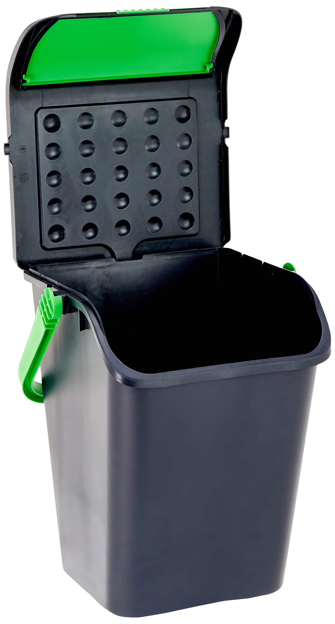 Pattumiera Ecoplast 35L Marrone Raccolta Differenziata Apertura a Libro
