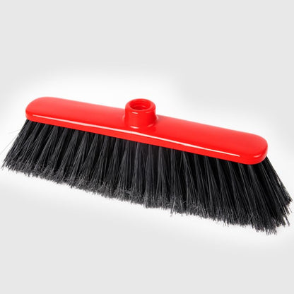 Scopa per Interni Testa Rossa - Economica in Nylon per Tutti i Pavimenti, Ideale per Piastrelle, Colore Rosso