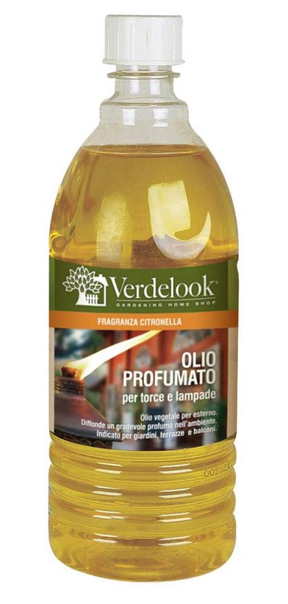 Olio Lampante Vegetale Citronella 1L - Torce da Giardino Antizanzare