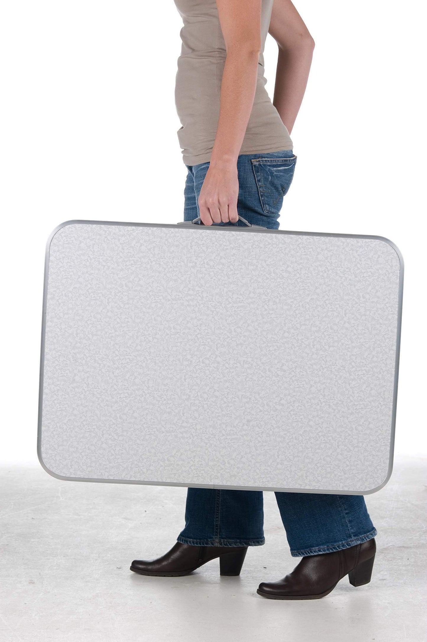 Aluminum Klapptisch Campingtisch 75x55cm Gartentisch Beistelltisch Falttisch Picknicktisch Alutisch faltbar und höhenverstellbar