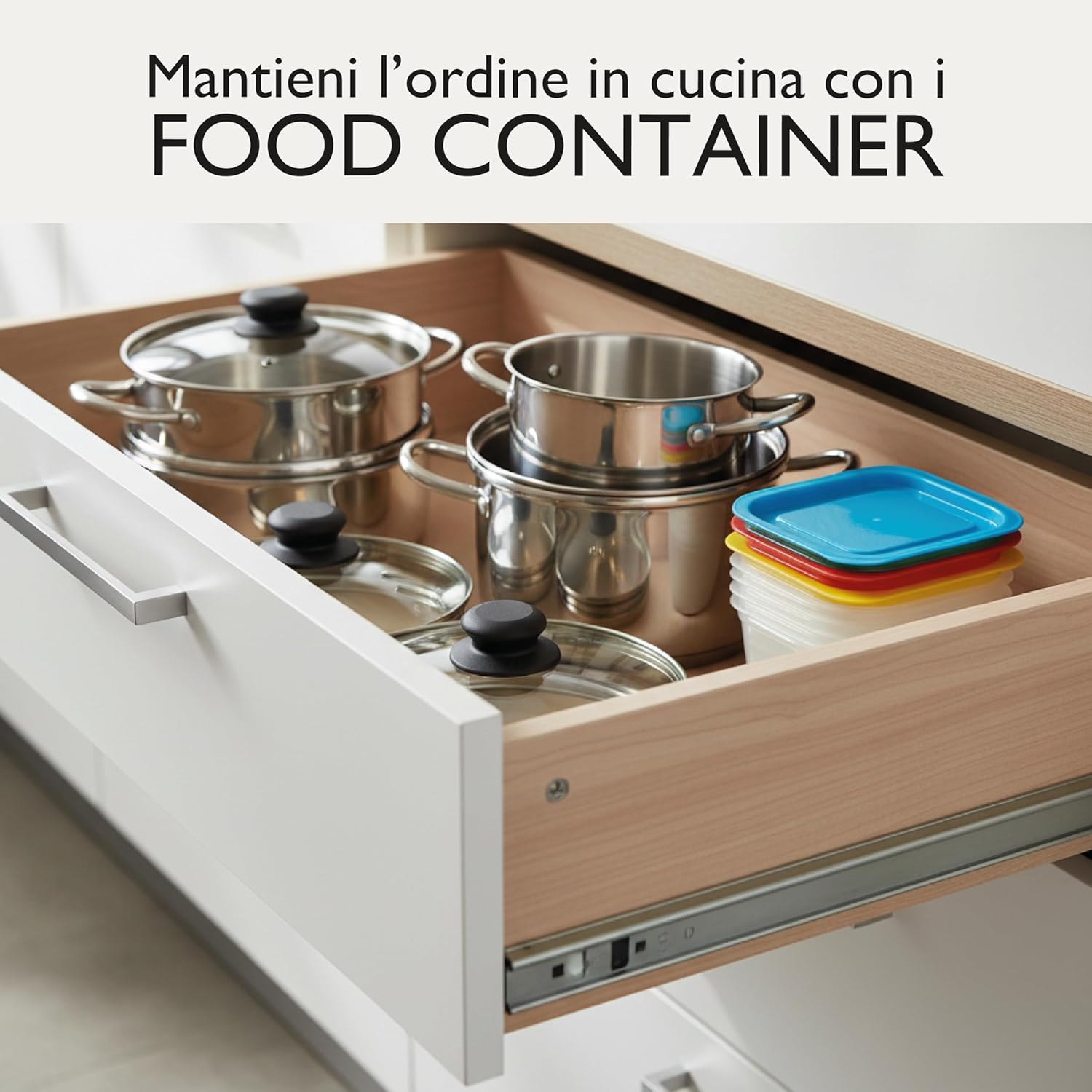 Contenitori Alimenti BPA Free Set 5 Pz – Frigo, Freezer e Microonde | 4 Misure