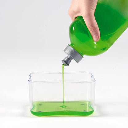 DISH/DISHWARE SOAP DISPENSER - with abrasive sponge