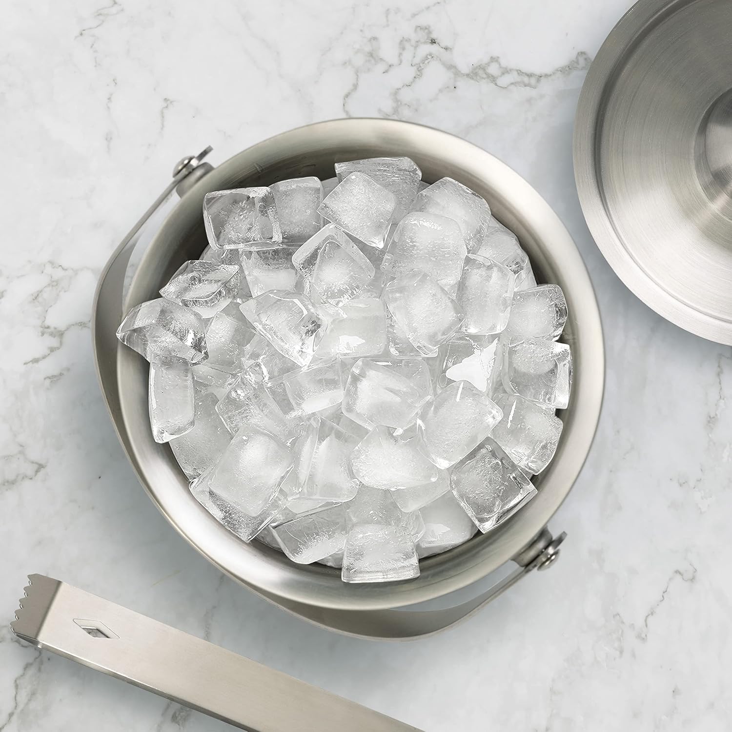Secchiello Ghiaccio Acciaio Inox 2L - Doppia Parete con Coperchio