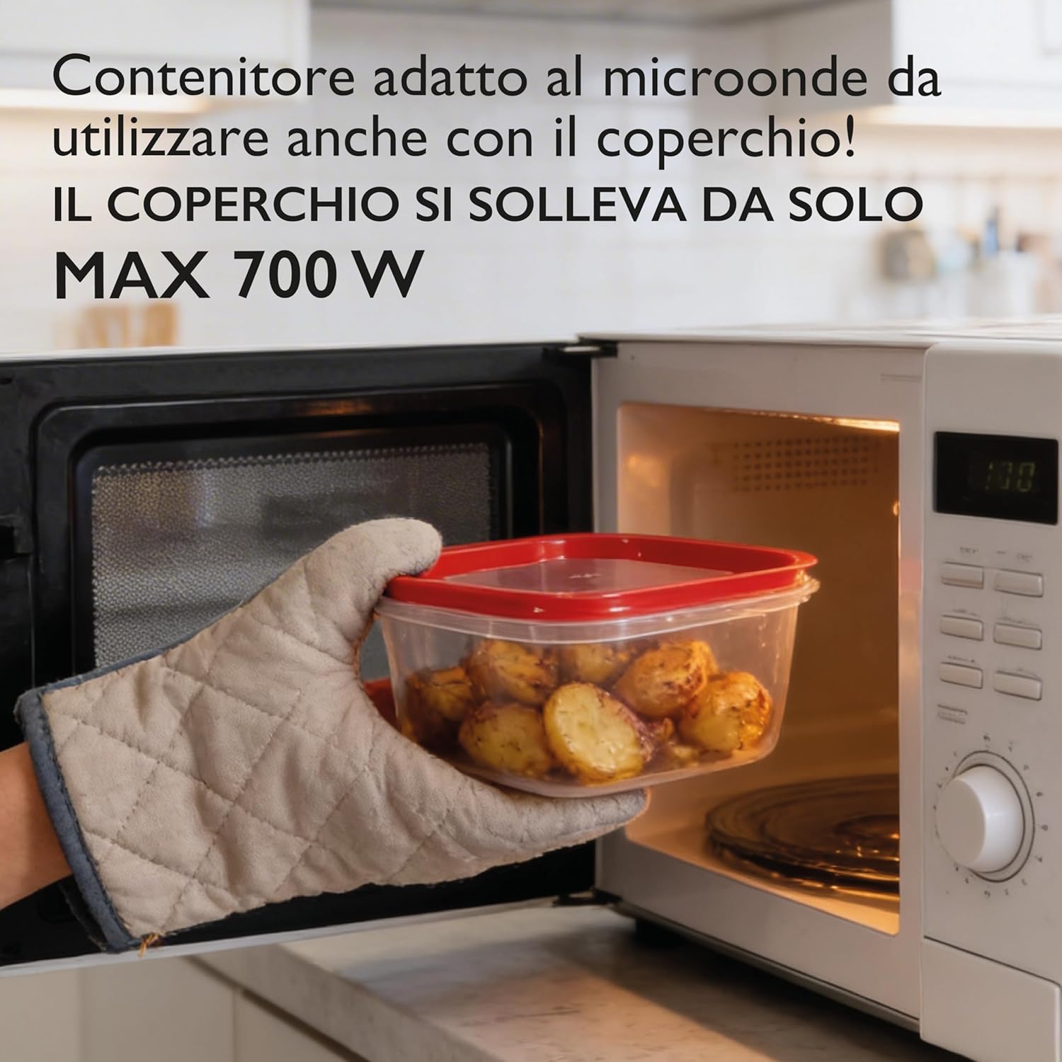 Contenitori Alimenti BPA Free Set 5 Pz – Frigo, Freezer e Microonde | 4 Misure
