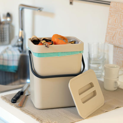 Pattumiera Umido 5L Gino da Appendere - Bidone Organico Cucina 3 Colori
