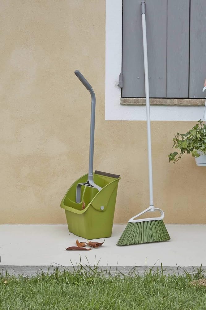 Garden Scopa per Esterni, Plastica, Coccia Ghiaccio/Setola Muschio, 34x5x20.0 cm