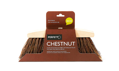 Scopa Ecologica in Fibra di Palma Naturale con Coccia Legno - Perfetto Chestnut