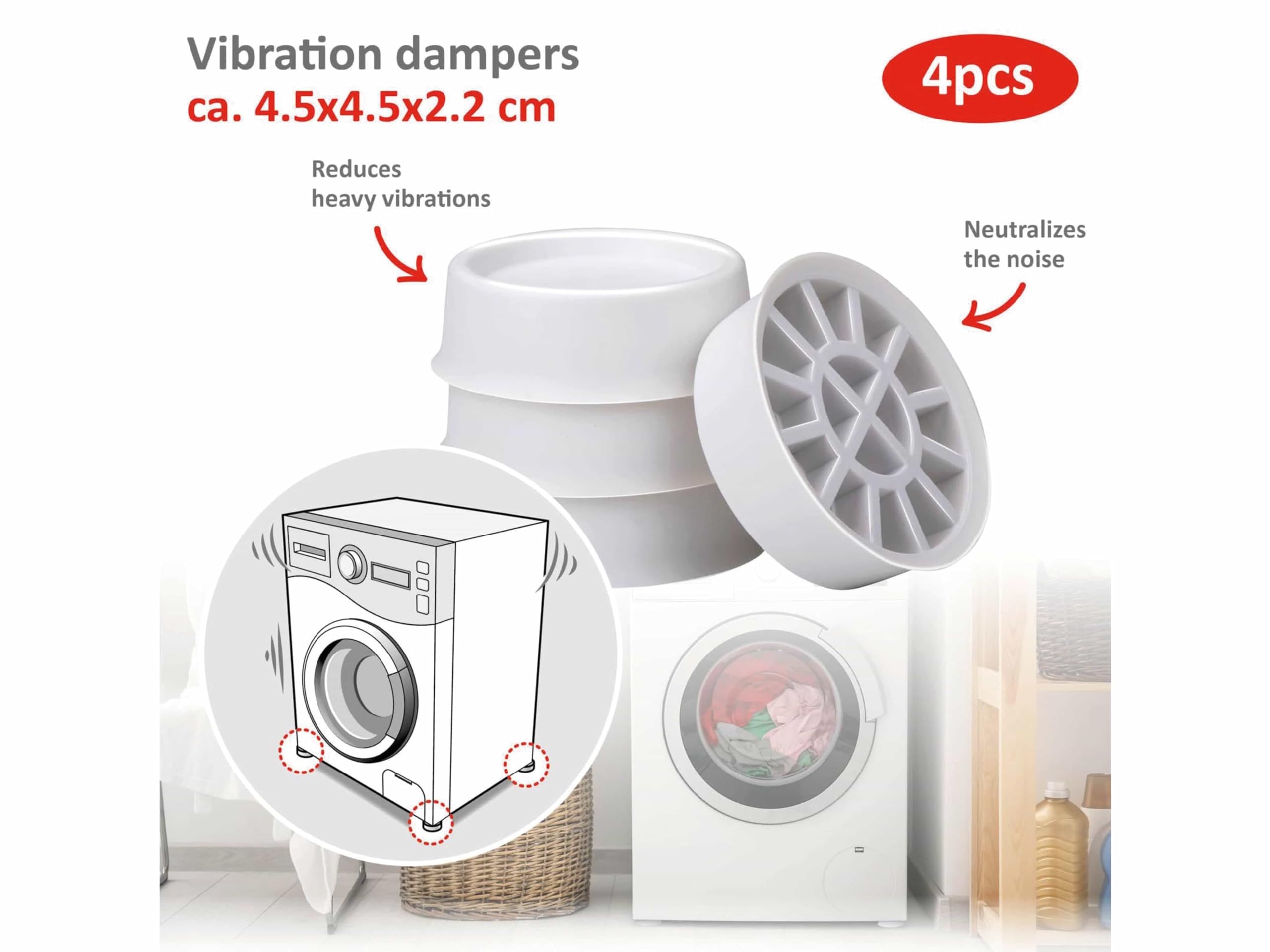 Alpina - Anti-Vibration Feet for Washing Machines - ed24371