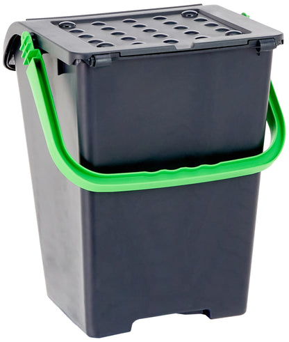 Pattumiera Ecoplast 35L Marrone Raccolta Differenziata Apertura a Libro