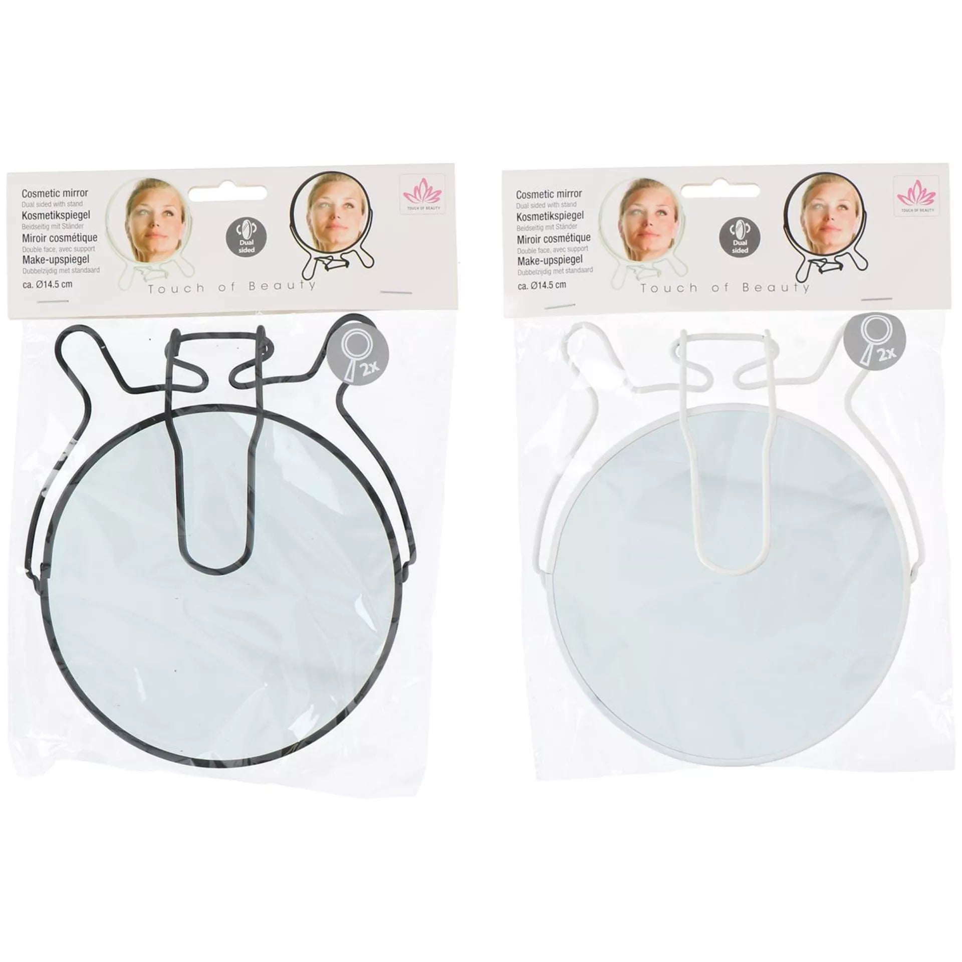 Specchio Cosmetico Rotondo 15,5×18 cm – Compatto per Trucco e Cura