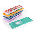 Stampo Ghiaccio Silicone con Coperchio 12 Cubetti - Vaschetta Formaghiaccio Colorata