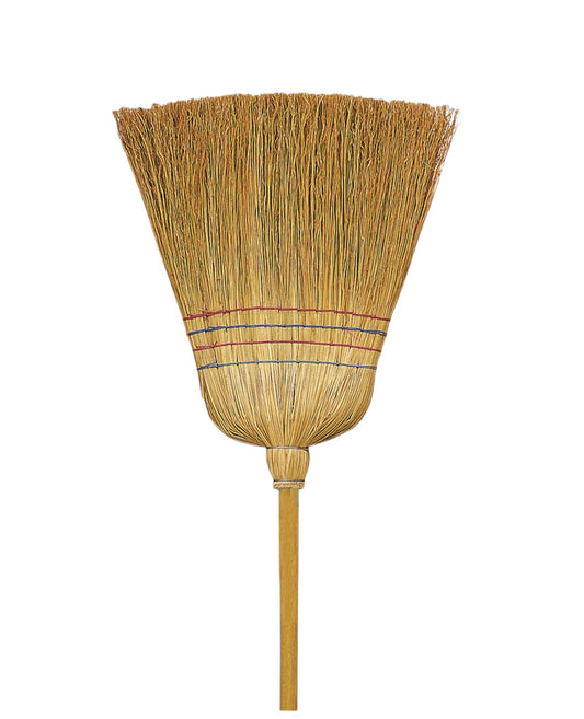 Scopa Saggina Professionale 140cm con Manico in Legno - 4 Fili Extra Resistenti per Esterni