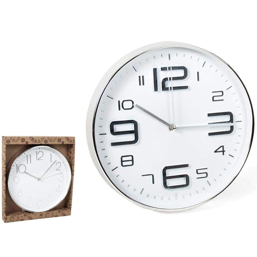 Orologio da Parete Rotondo Aggancio Veloce Facile Design Elegante Moderno con Numeri Grandi Assortimento Misto Arredamento Facile da Leggere per Casa Ufficio Versatile Dimensioni 30,5 cm