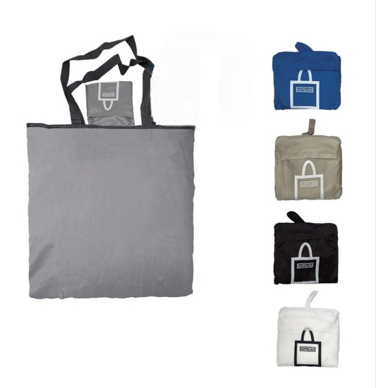 4 Pezzi Borsa Pieghevole Multiuso, Poliestere, 4 Colorazioni, Lavabile, Riutilizzabile, per Supermercato, Viaggi, Campeggio