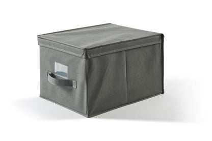Boîte de rangement TNT, tissu, gris cendré, 30,0 x 40,0 x 25,0 cm