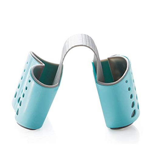 Organizer porta-spugne per lavandini, in silicone a doppio strato, con fori di drenaggio, per casa, cucina e bagno