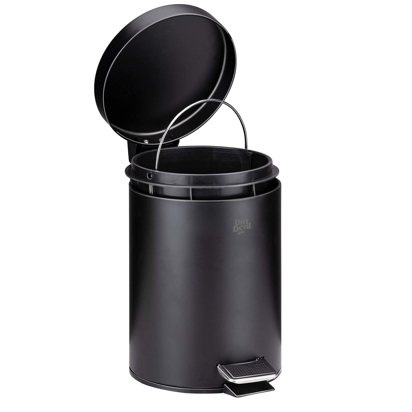 Poubelle à pédale Dirt Devil en acier inoxydable à fermeture douce pour la cuisine