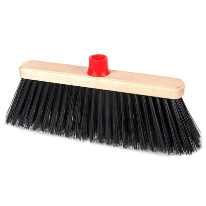 Scopa Industriale da Esterno Outdoor per Giardini, Balconi e Vialetti, Robusta con Setole Fitte e Rigide, Larghezza 27.5 cm, Multicolore