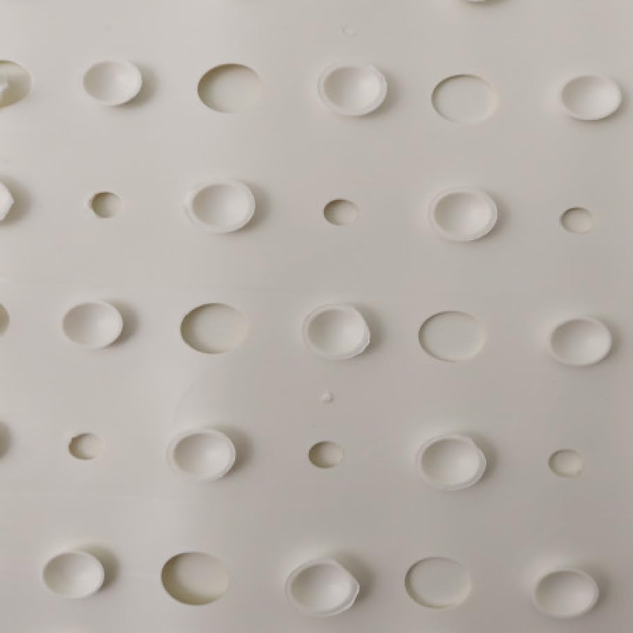 Tapis de douche carré antidérapant LUX en caoutchouc, blanc, 54 x 54 cm