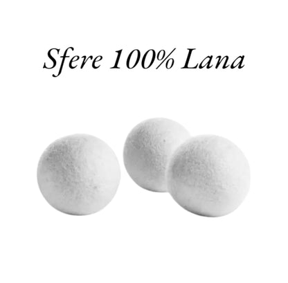 Fercasashop Set of 3 Natural Wool Dryer Balls, 100% New Zealand, Durable, Absorbs Moisture, Reduces Creases - Ideal for Soft Laundry and Energy Efficiency + Air Freshener