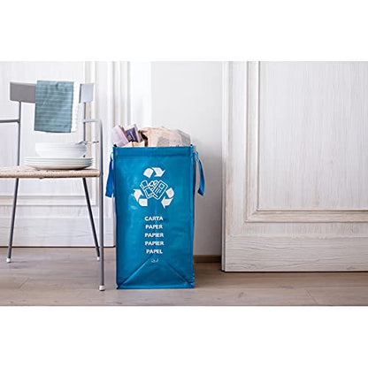 Set 3 Contenitori Raccolta Differenziata XXL 62L - Bidoni Riciclo Plastica Carta Secco