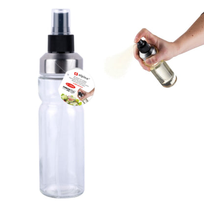 Bottiglia spray per olio d'oliva, dispenser per olio d'oliva, 150 ml, bottiglia spray in vetro per friggitrice ad aria da cucina, spray per aceto da cucina, portatile, in acciaio inox, per insalata,