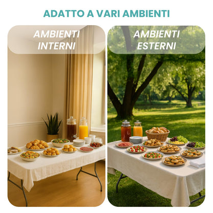 Tavolo Pieghevole Da Giardino Perfetto Come Tavolo Da Campeggio, Da Buffet, Da Cucina | Tavoli Pieghevoli A Valigetta Con Maniglia Salvaspazio