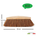 Eco-Friendly Coconut Broom in Natural Fiber - Perfect for Terracotta, Rustic Parquet, Yards and Terraces