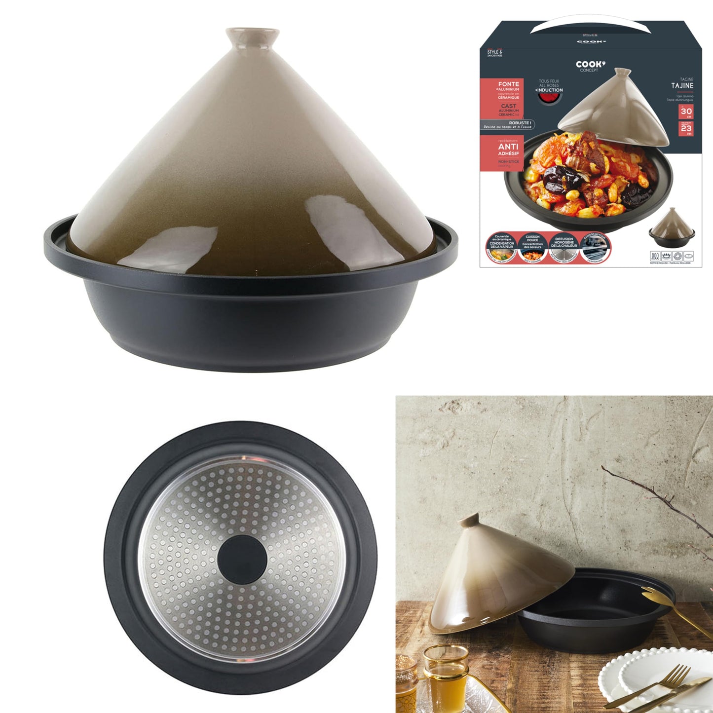 COOK CONCEPT Induction Tajine, Taupe