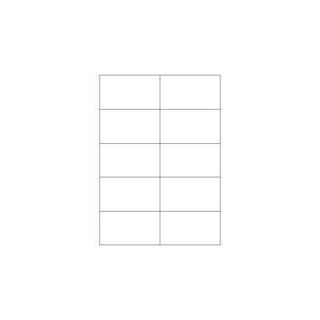 MEGASTAR White Self-Adhesive Labels, Multipurpose, 105 x 59 mm, Laser and Inkjet, 100 Sheets, LP4MS-10559