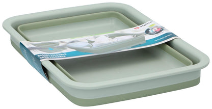 Cesta Pieghevole Salvaspazio 37,5x27,5cm - Organizer Multiuso Richiudibile 6cm - Bagno Cucina Lavanderia