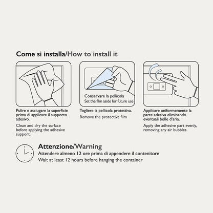 Pattumiera Umido da Appendere 5L Gino Ghiaccio - Bidone Organico Cucina con Coperchio