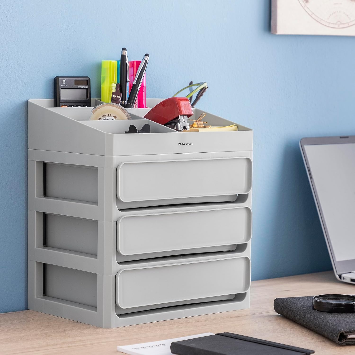 Organizer Trucchi con 3 Cassetti e Vassoio Estraibile – Makeser