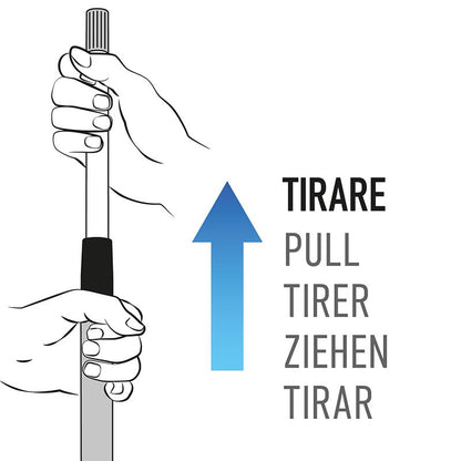 Manico Telescopico in Metallo Verniciato Allungabile fino a 3mt