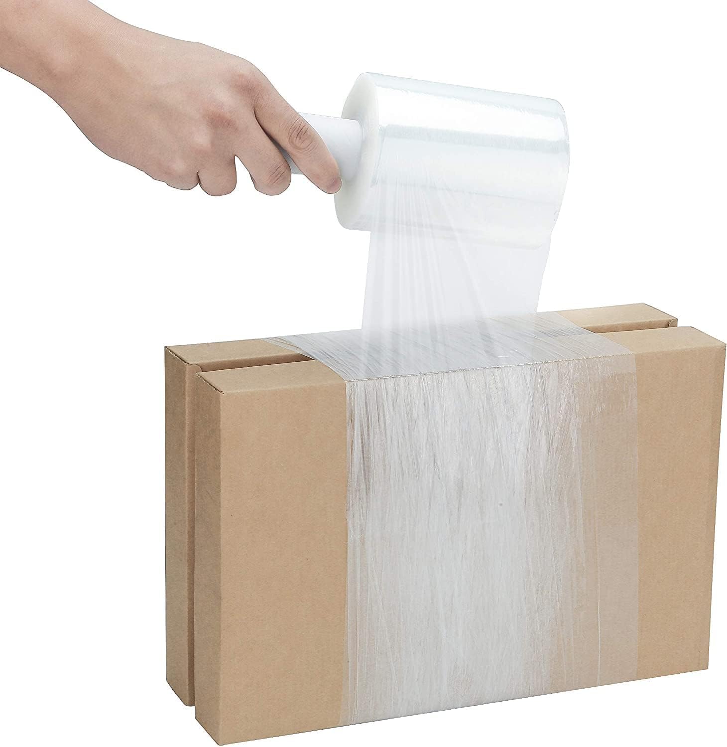 Fercasashop Transparent Stretch Film for Packing Pallets, 300g, Office, Industry, and Home Use