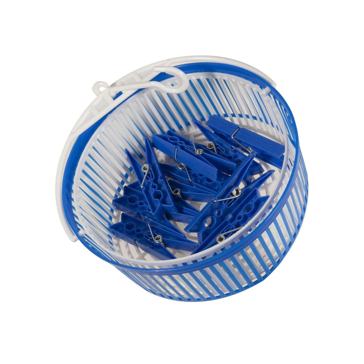 Cestello Portamollette con Gancio e 10 Mollette Colorate – 2 Fasce