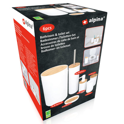 Set da Bagno 6 Pezzi Alpina - Accessori Completi Moderni