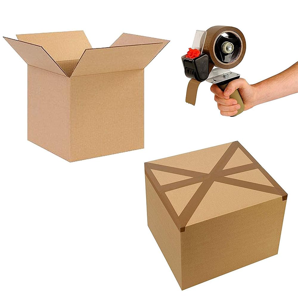 FERCASASHOP Havana Adhesive Tape - Water-based silicone acrylic adhesive tape, 50 x 66 metres, for silent packaging, thickness 50 microns