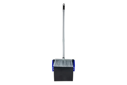 FERCASASHOP Dustpan and Broom Set with Long Handle, in Polyethylene, for Kitchen, Bathroom, Living Room and Garage, Red, Black, Blue