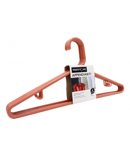 Plastic Coat Hanger Without Clips 4 Pcs.