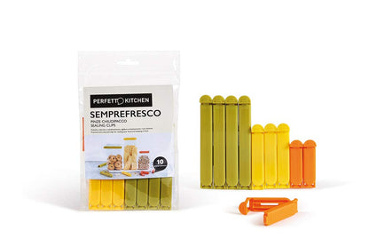 Pinze Chiudi Pacco Salvafreschezza - Set 10 Pezzi Assortiti 3 Misure