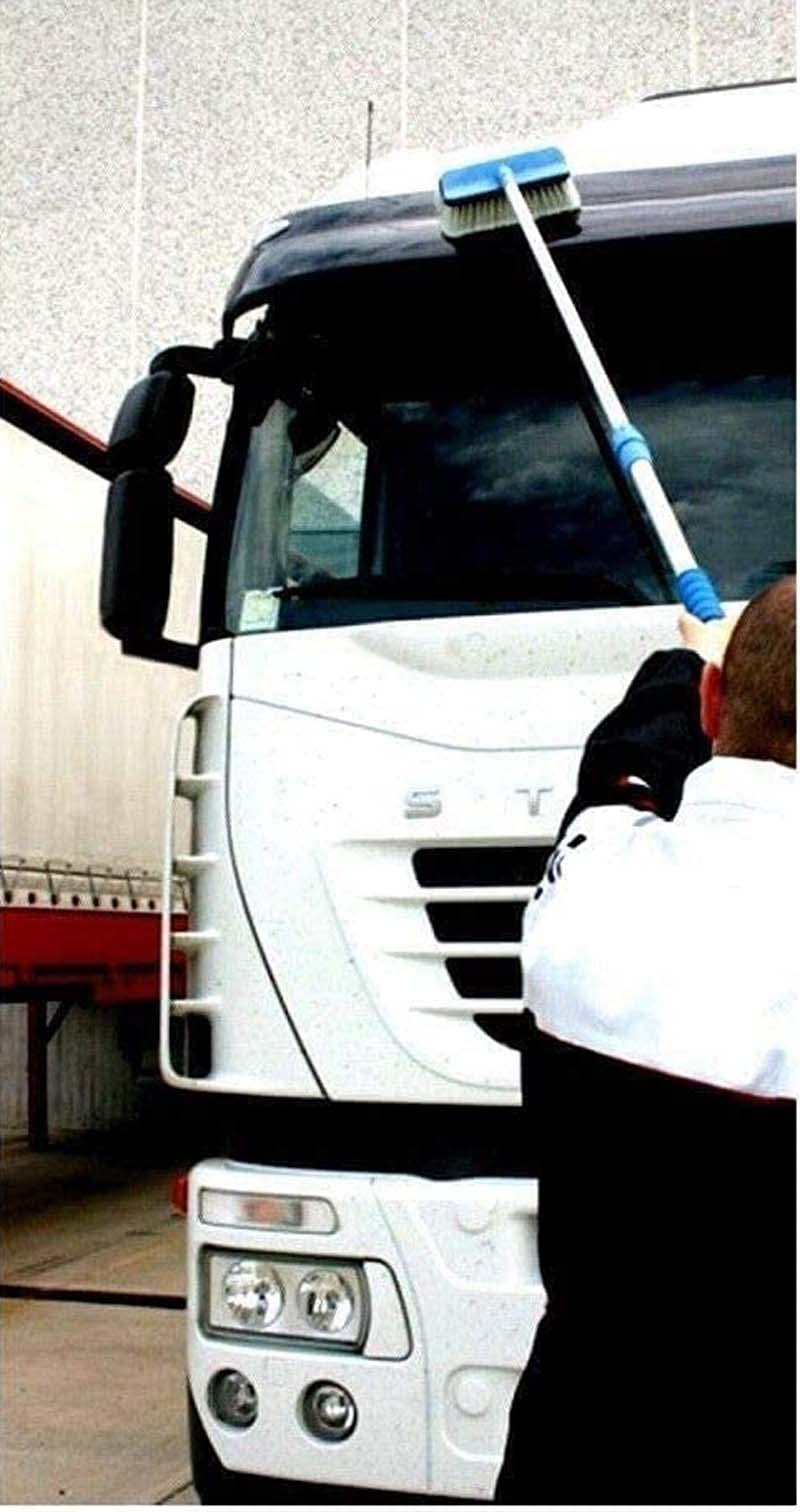 IDROSPAZZOLA,SPAZZOLONE PER LAVAGGIO AUTO CAMION CAMPER ROULETTE PULMANN CON MANICO 125/230 CM.