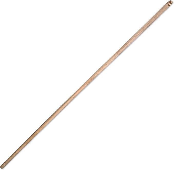 Natural Wood Handle, Universal Screw Connection, for All Types of Brooms, Brushes, Practical and Robust Water Squeegees