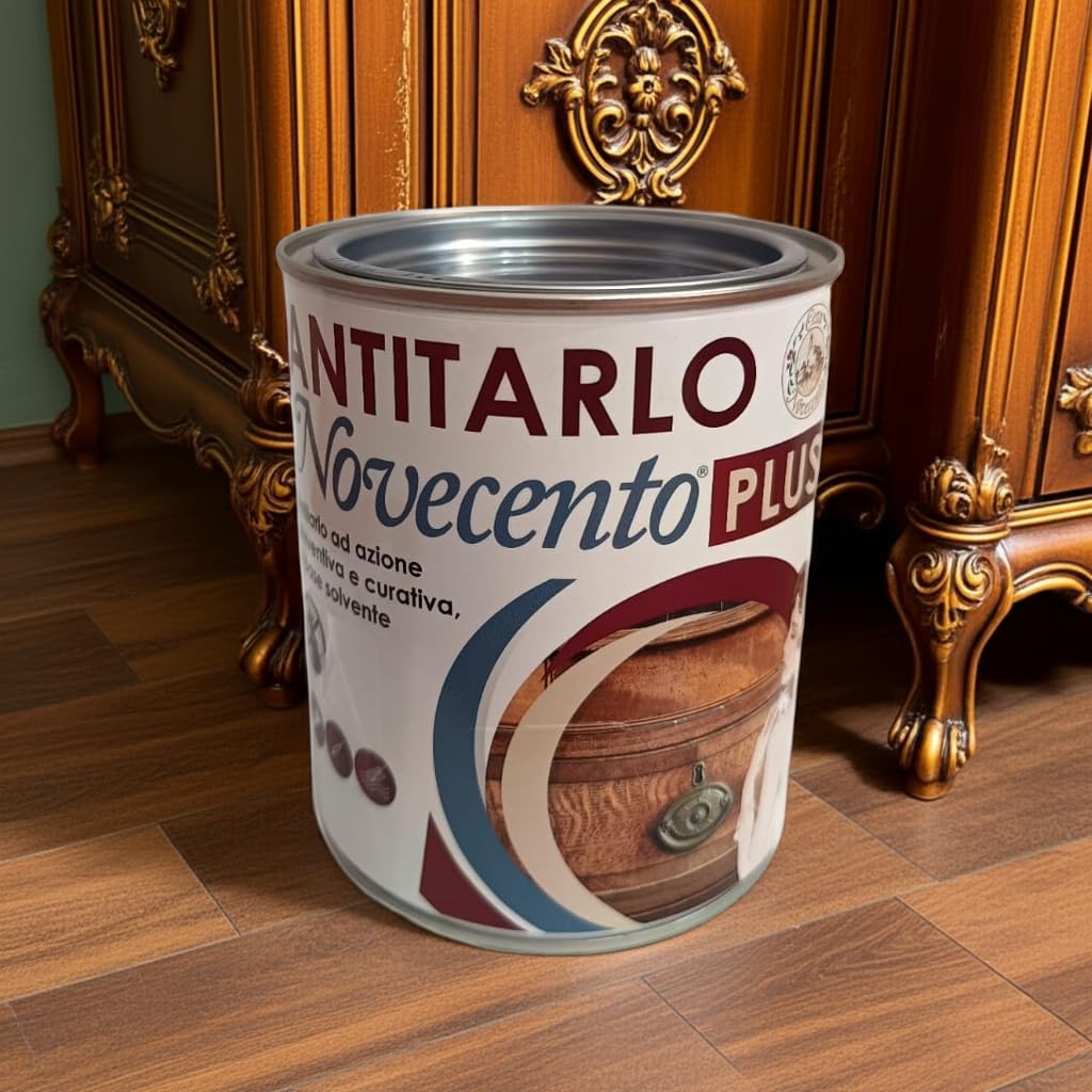 FercasaShop® Novecento Plus Woodworm Repellent, 750 ml Professional Liquid for the Protection of Wooden Furniture and Furnishings, Preventive and Curative Treatment